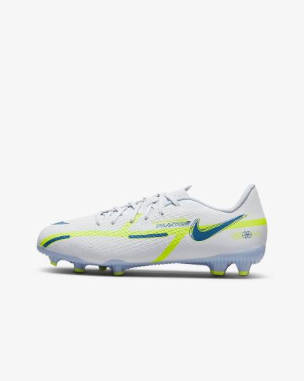 Botas de Futbol Nike Jr. Phantom GT2 Academy MG Kids Multi-Ground Niña Gris Azules Claro Azules Oscuro | HTMRZ-1764
