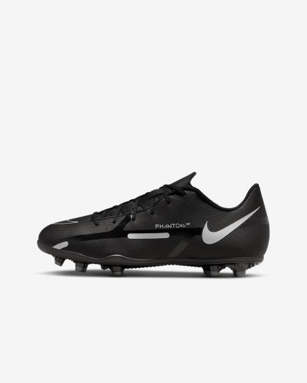 Botas de Futbol Nike Jr. Phantom GT2 Club MG Kids Multi-Ground Niña Negras Gris Oscuro Metal Plateadas | ANBZF-8079