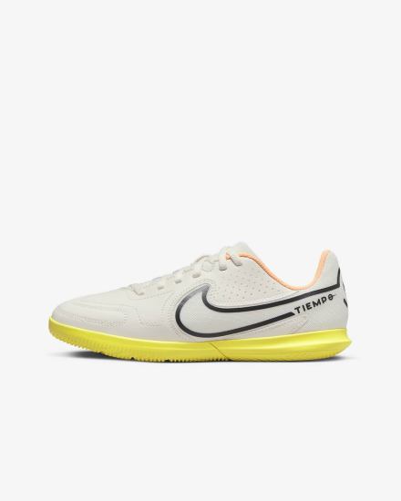 Botas de Futbol Nike Jr. Tiempo Legend 9 Club IC Kids Indoor/Court Niña Amarillo | VQJRY-7651