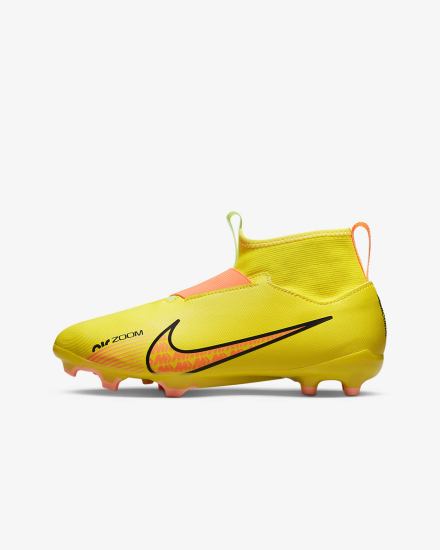 Botas de Futbol Nike Jr. Zoom Mercurial Superfly 9 Academy FG/MG Kids Multi-Ground Niña Amarillo | YQSGM-5847