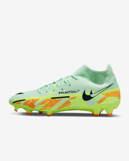 Botas de Futbol Nike Phantom GT2 Academy Dynamic Fit MG Multi-Ground Hombre Verde Menta Verde Naranjas Azules | SAZOQ-4960