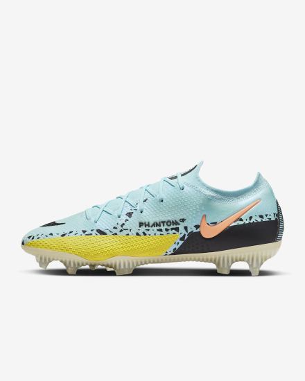 Botas de Futbol Nike Phantom GT2 Elite FG Firm-Ground Mujer Amarillo Negras | OXDTU-2794