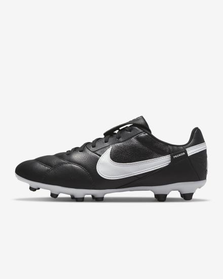 Botas de Futbol Nike Premier 3 FG Firm-Ground Mujer Negras Blancas | KSYLN-1697