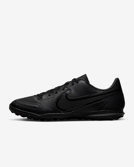 Botas de Futbol Nike Tiempo Legend 9 Club TF Turf Mujer Negras Blancas Azules Claro | NTEXL-4762