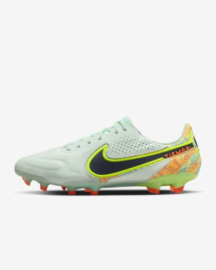Botas de Futbol Nike Tiempo Legend 9 Elite FG Firm-Ground Hombre Verde Naranjas Azules | VZPAR-1037