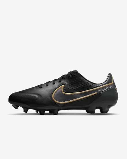 Botas de Futbol Nike Tiempo Legend 9 Pro FG Firm-Ground Hombre Negras Gris Metal Doradas Metal Gris | QYETM-6792