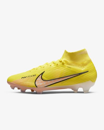 Botas de Futbol Nike Zoom Mercurial Superfly 9 Elite KM FG Firm-Ground Mujer Amarillo Moradas | NPSQM-1246