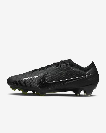 Botas de Futbol Nike Zoom Mercurial Vapor 15 Elite FG Firm Ground Mujer Negras Blancas Gris | LFSTN-1425