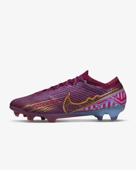 Botas de Futbol Nike Zoom Mercurial Vapor 15 Elite FG Firm Ground Hombre Azules Moradas Metal Doradas | VXWTG-8670