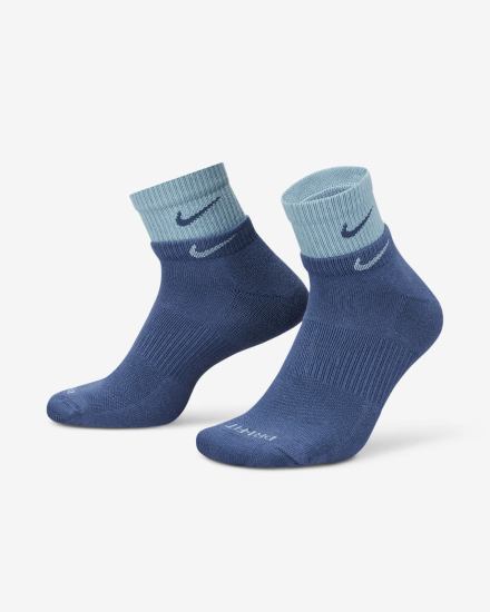 Calcetines Nike Everyday Plus Cushioned Training Ankle Hombre Azul Marino Azules | KQJPB-3265