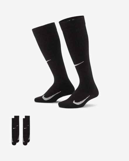 Calcetines Nike Swoosh Kids Over-the-Calf (2 Pairs) Niña Negras Blancas | OVPUM-8713