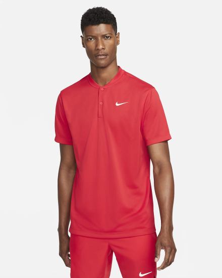 Camisa Polo Nike Court Dri-FIT Tennis Hombre Rojas Blancas | TLXFU-2647