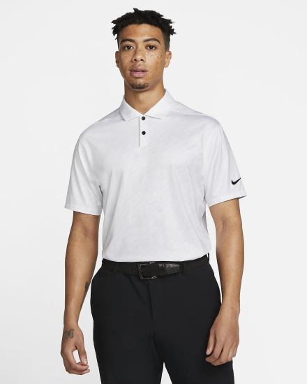 Camisa Polo Nike Dri-FIT Vapor A Rayas Golf Hombre Blancas Negras | BTLHQ-0312