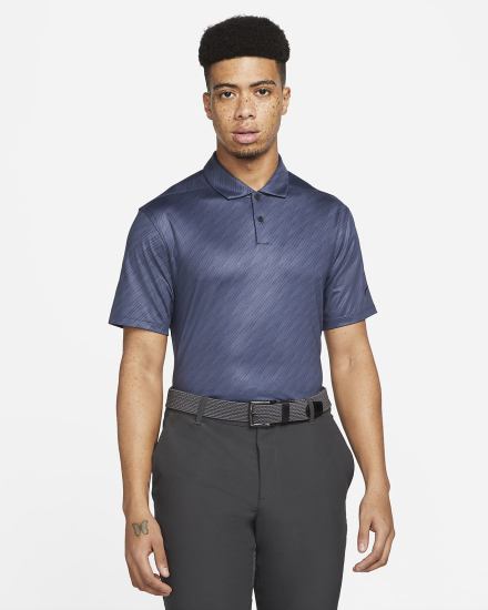Camisa Polo Nike Dri-FIT Vapor A Rayas Golf Hombre Azules Negras | GPHJF-2089