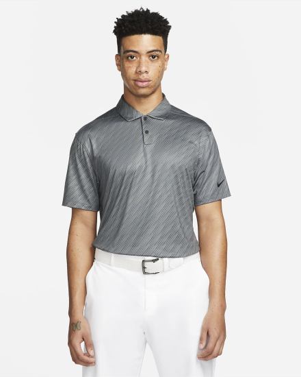Camisa Polo Nike Dri-FIT Vapor A Rayas Golf Hombre Gris Oscuro Negras | OSINT-2718