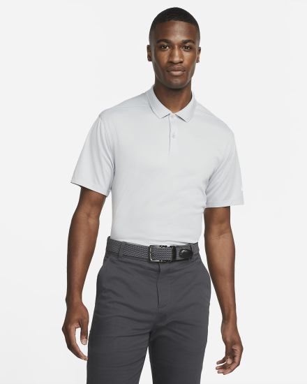 Camisa Polo Nike Dri-FIT Victory Golf Hombre Gris Claro Blancas | QFZIK-3749
