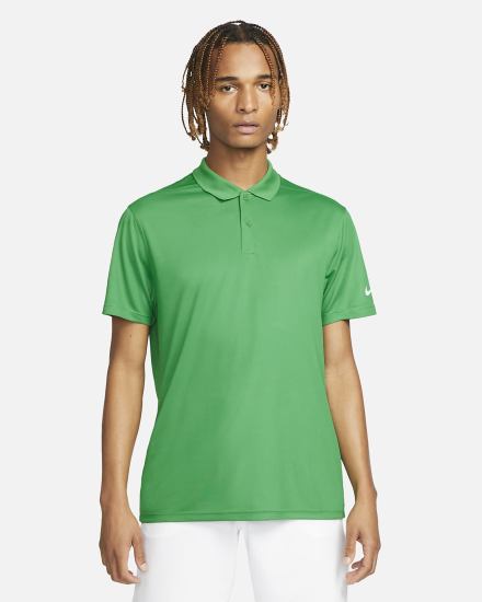 Camisa Polo Nike Dri-FIT Victory Golf Hombre Verde Blancas | QUHEL-3516