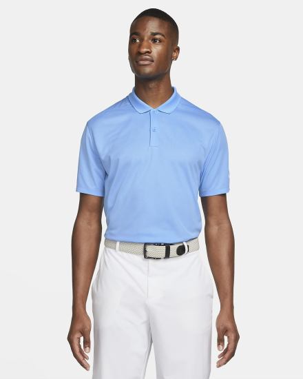Camisa Polo Nike Dri-FIT Victory Golf Hombre Azules Blancas | VYTCQ-3754