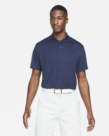 Camisa Polo Nike Dri-FIT Victory Golf Hombre Azul Marino Blancas | YOEDQ-2046