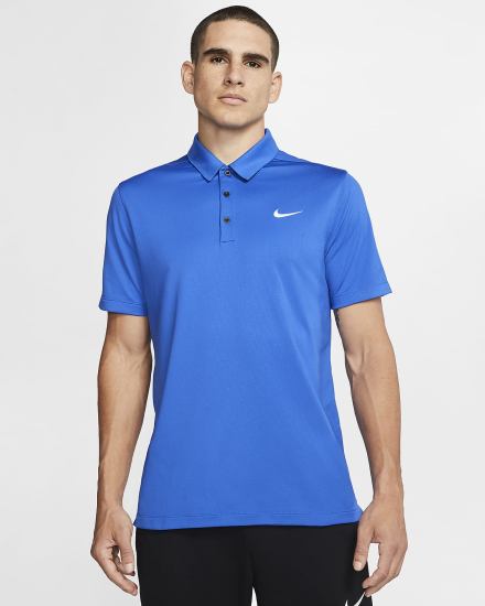 Camisa Polo Nike Football Hombre Azul Real Negras Blancas | RYISH-4210