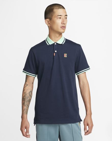 Camisa Polo Nike Slim Fit Hombre Obsidian Verde Menta | HXQWU-2801