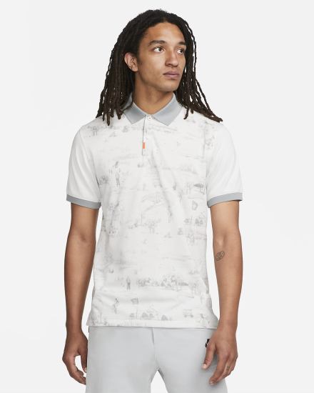 Camisa Polo Nike Slim Hombre Gris | SAGBW-4392