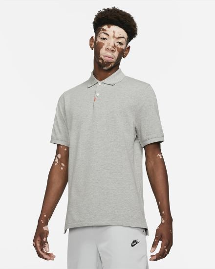 Camisa Polo Nike The Hombre Gris Oscuro | LZXTQ-3687