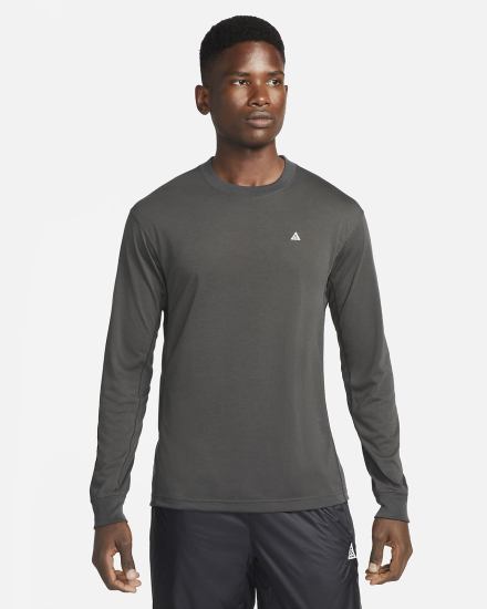 Camisas Nike Dri-FIT ACG "Goat Rocks" Long-Sleeve Top Hombre Gris Oscuro Blancas | PXQSK-6921