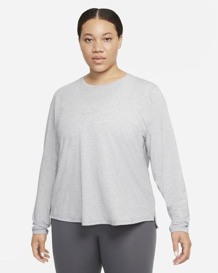 Camisas Nike Dri-FIT UV One Luxe Standard Fit Long-Sleeve Top Mujer Gris | HTJXD-5340