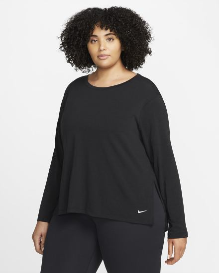 Camisas Nike Yoga Dri-FIT Long-Sleeve Top Mujer Negras Gris | FLYNS-6248