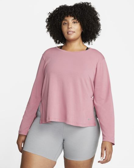 Camisas Nike Yoga Dri-FIT Long-Sleeve Top Mujer Gris | PZMTL-2967