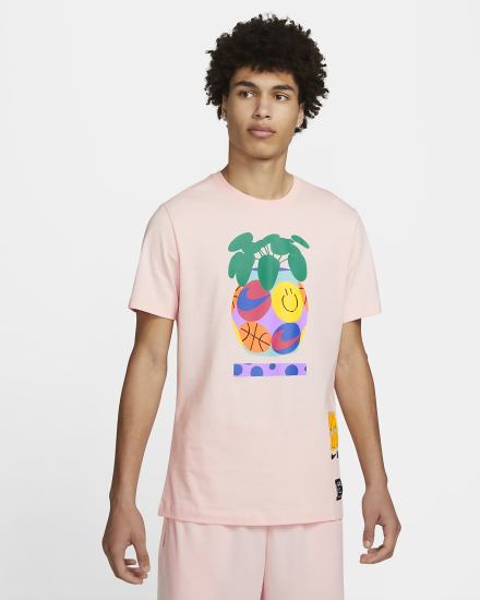 Camiseta Nike A.I.R. Basketball Hombre Rosas | WVDGS-7402