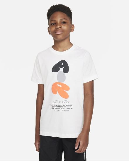 Camiseta Nike Air Kids Niño Blancas | ZVSMP-7560
