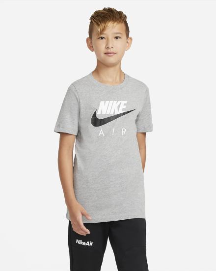 Camiseta Nike Air Kids Niño Gris Oscuro | ADHGS-4207