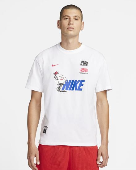 Camiseta Nike Basketball Hombre Blancas | YGHSJ-5367