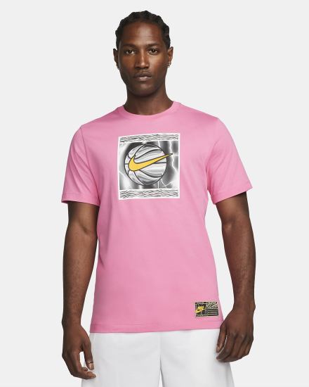 Camiseta Nike Basketball Hombre Rosas | MNZHQ-6409