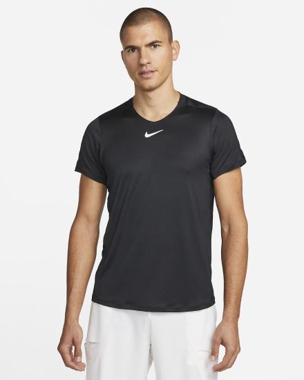 Camiseta Nike Court Dri-FIT Advantage Tennis Top Hombre Negras Blancas | IEPGH-1369