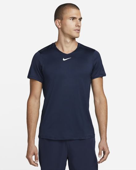 Camiseta Nike Court Dri-FIT Advantage Tennis Top Hombre Obsidian Blancas | YEHOD-2719