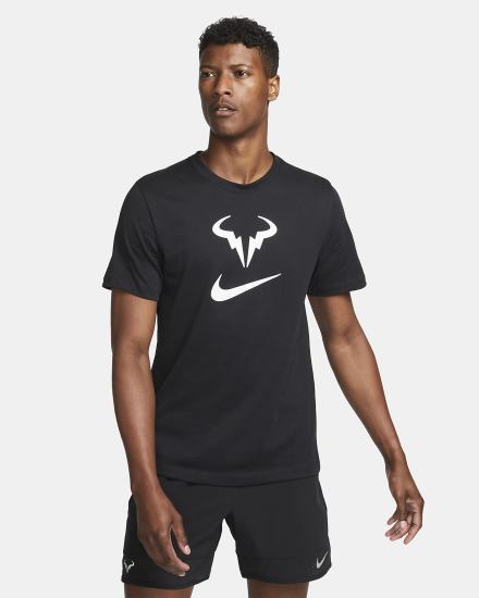 Camiseta Nike Court Dri-FIT Rafa Tennis Hombre Negras | JFOZU-4758