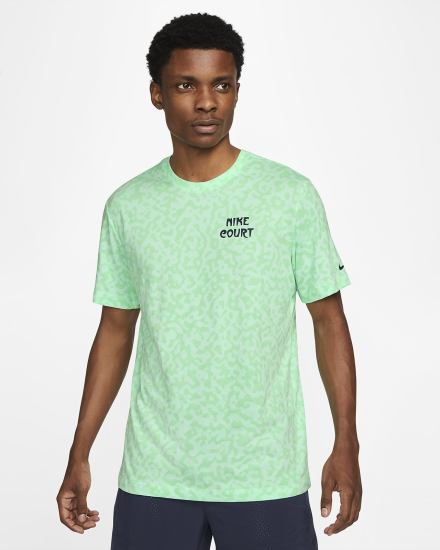 Camiseta Nike Court Dri-FIT Tennis Hombre Verde Menta | IKSCE-3165