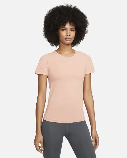 Camiseta Nike Dri-FIT ADV Aura Slim-Fit Short-Sleeve Top Mujer Rosas | ORDMT-0346