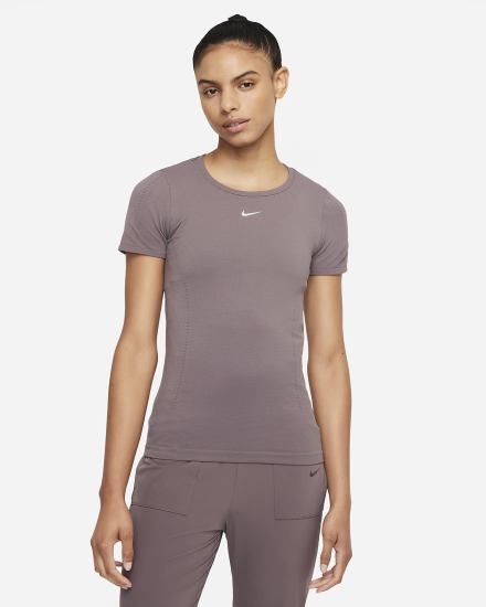 Camiseta Nike Dri-FIT ADV Aura Slim-Fit Short-Sleeve Top Mujer Moradas | TZJNE-5417
