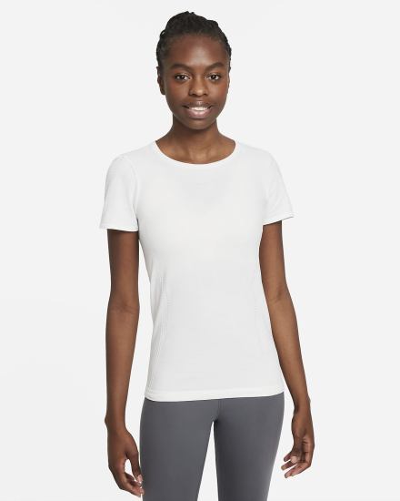 Camiseta Nike Dri-FIT ADV Aura Slim-Fit Short-Sleeve Top Mujer Blancas | WGMKJ-7214