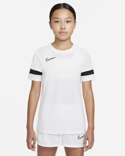 Camiseta Nike Dri-FIT Academy Kids Short-Sleeve Soccer Top Niña Blancas Negras | ENIOT-2569