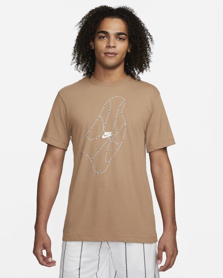 Camiseta Nike Dri-FIT Basketball Hombre Marrones | MCHOL-4358