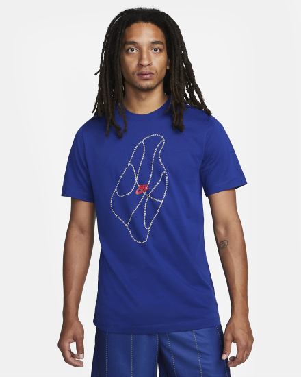 Camiseta Nike Dri-FIT Basketball Hombre Azul Real Oscuro Azules | WQLVJ-8602