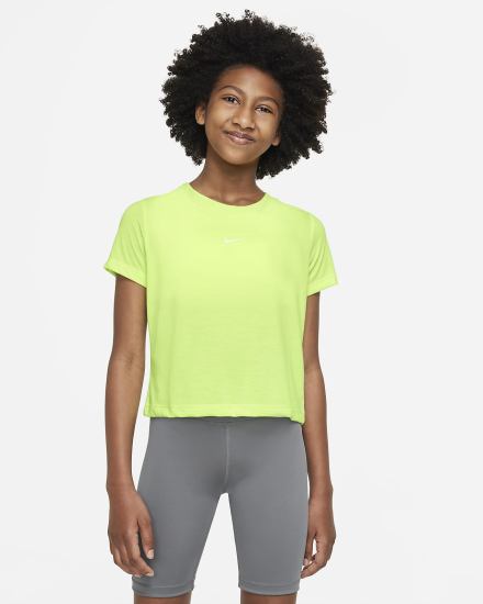 Camiseta Nike Dri-FIT Breathe Kids Training Top Niña Verde Blancas | CNWEG-3529