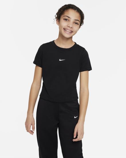 Camiseta Nike Dri-FIT Breathe Kids Training Top Niña Negras Blancas | GJSWT-8462