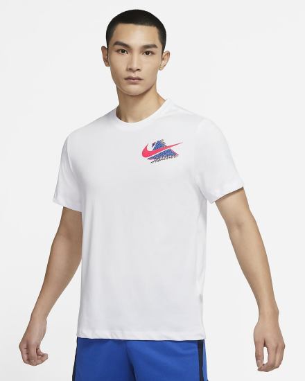 Camiseta Nike Dri-FIT Estampadas Training Hombre Blancas | IVYDC-2810