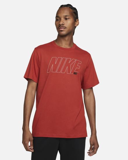 Camiseta Nike Dri-FIT Estampadas Training Hombre Rojas | QDAWR-6948